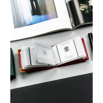 Etui na karty skórzane 301-BL-RED