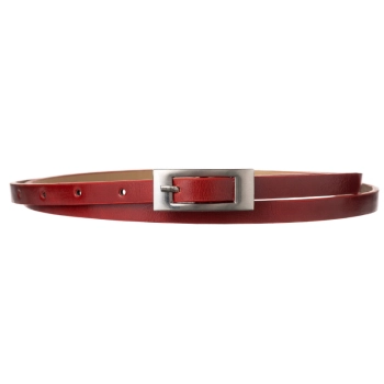 Pasek damski PU wąski  0,9 cm BB-CV-11A RED 105