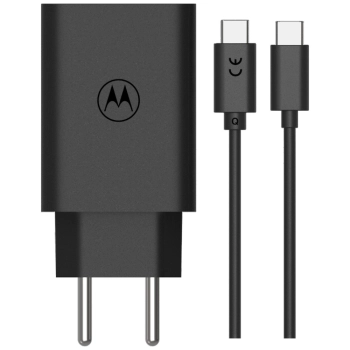 Ładowarka sieciowa Motorola TurboPower   50W Dual USB-C/USB-A z kablem USB-C 1m czarny