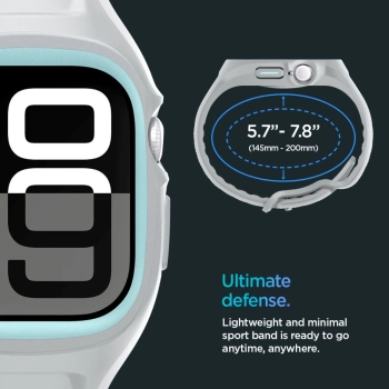 Pasek Spigen Liquid Air Pro na Apple Watch 10 46 mm - szary