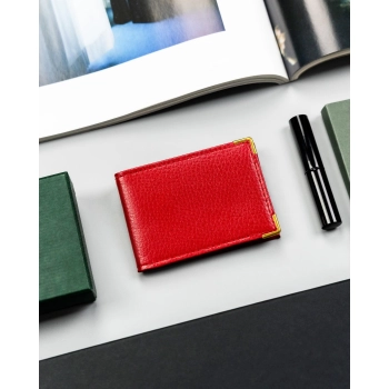 Etui na karty skórzane 301-BL-RED