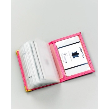 Etui na karty skórzane 302-BL-PINK