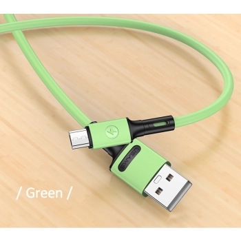 USAMS Kabel U52 microUSB 2A Fast Charge1m zielony/green SJ435USB02 (US-SJ435)