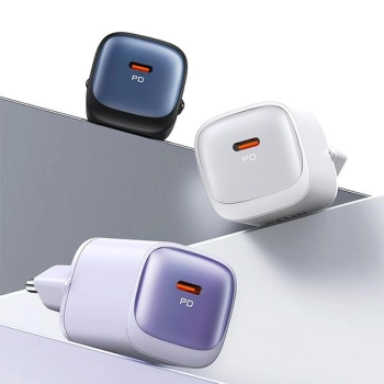 USAMS Ład. siec. CC251 30W GaN USB-CFast Charging HC Series czarny/black CC251TC01