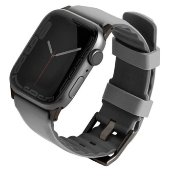 UNIQ pasek Linus Apple Watch Series1/2/3/4/5/6/7/8/9/SE/SE2 38/40/41mm. Airosoft Silicone szary/chalk grey