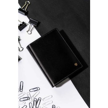 Klasyczny, pojemny portfel męski ze skóry naturalnej - Rovicky