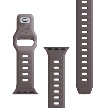 38/40/41/42 mm Taupe (small) - 3mk Silicone Watch Strap for Apple