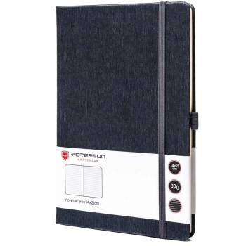 Notes organizer notatnik planer Peterson w linie elegancki z gumką A5