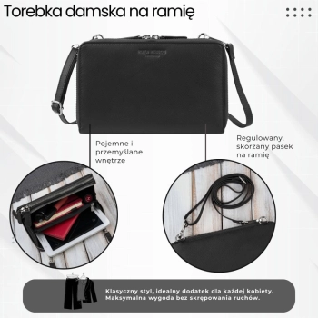 Damska skórzana kopertówka na ramię Paolo Peruzzi