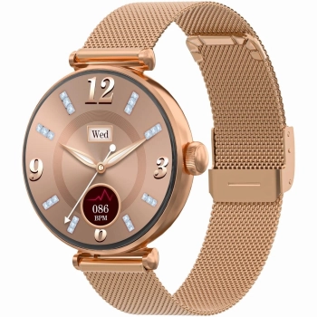 Smartwatch Gravity Różowe Złoto Czarny 2 Paski GT26-3