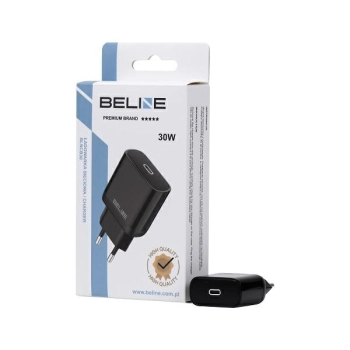 Beline Ład. siec. 1x USB-C 30W czarna/black (only head) PD 3.0  BLNCB30 GaN