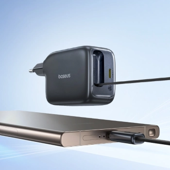 Ładowarka sieciowa Baseus EnerCore CJ11 45W z portem USB-C i ze zwijanym kablem USB-C - czarna