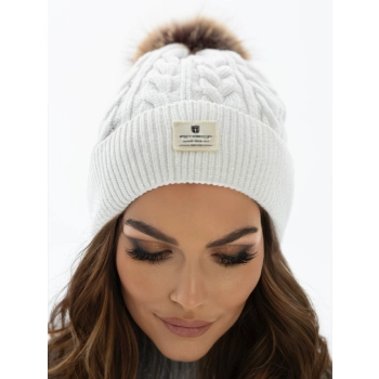 Czapka PTN HAT-06 biała elegancka do codziennego noszenia