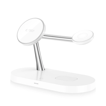 TECH-PROTECT A12 3IN1 MAGNETIC MAGSAFE WIRELESS CHARGER WHITE