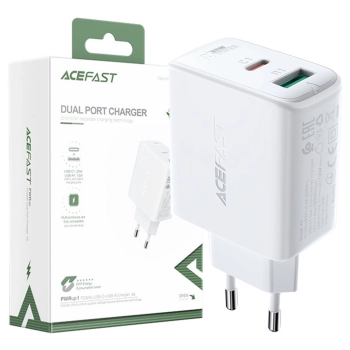 Acefast ładowarka sieciowa USB Typ C / USB 32W, PPS, PD, QC 3.0, AFC, FCP biały (A5 white)