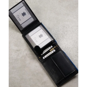 Klasyczny skórzany portfel z systemem RFID Protect — Rovicky