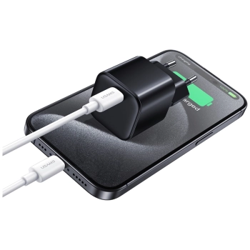 Ładowarka sieciowa USAMS JO Series CC262 30W USB-C + kabel USB-C/USB-C 1m biały