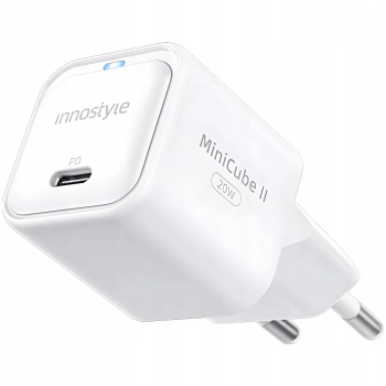 INNOSTYLE SZYBKA ŁADOWARKA KOSTKA USB-C 20W USB TYP C GAN II DO IPHONE LED