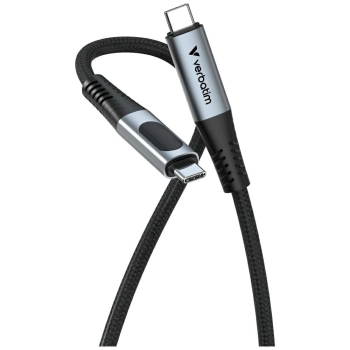 Kabel Verbatim Sync & Charge USB-C do    USB-C 40Gb/s 240W wyświetlacz 120cm czarny 31849