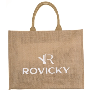 Rovicky pojemna duża torba na zakupy z juty