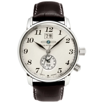 Zegarek Męski ZEPPELIN LZ127 Graf Zeppelin Dual Time 7644-5 + BOX
