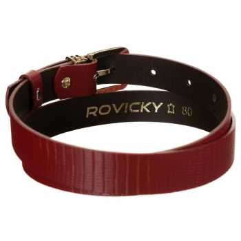 Oryginalny, skórzany pasek damski, wzór skóry węża - Rovicky