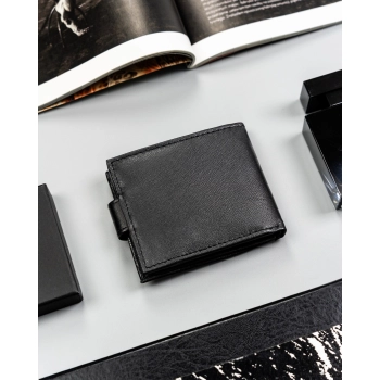 Portfel skórzany męski N0035L-GPL-BL BLACK