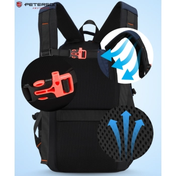 Plecak turystyczny sportowy pojemny ergonomiczny na laptopa Peterson