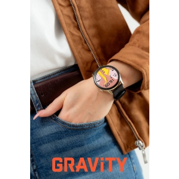 Smartwatch Gravity Złoty Pasek + Bransoleta GT11-1
