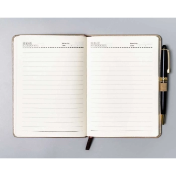 Notatnik B6 notes planer dziennik z gumką twarda okładka w linie Peterson