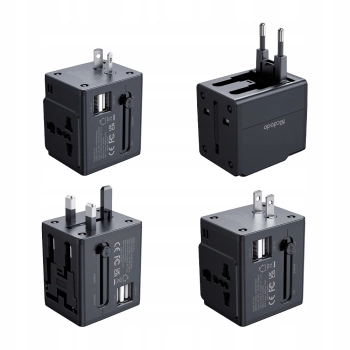 MCDODO ŁADOWARKA USB ADAPTER PRZEJŚCIÓWKA ANGIELSKA WTYCZKA USA UK EU US