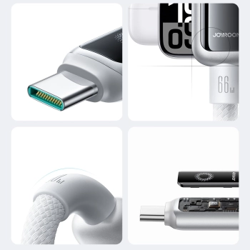 Kabel Joyroom S-A55 StarFlight 66W USB-A - USB-C 1,2m - biały