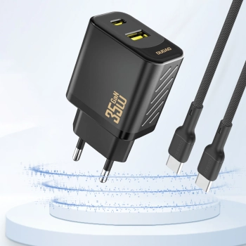 Ładowarka sieciowa Dudao A27 MaxC 35W + kabel USB-C - czarna