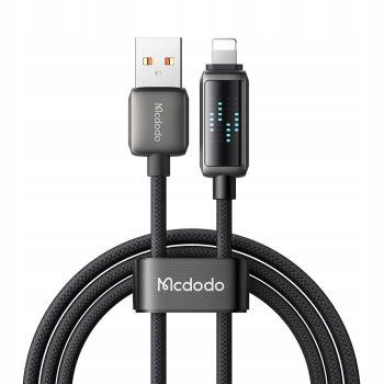 MCDODO ŁADOWARKA KABEL USB LIGHTNING SZYBKIEGO ŁADOWANIA DO IPHONE 1M LED