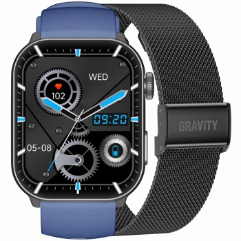 Smartwatch Męski GRAVITY GT28-3 Pasek + Bransoleta Granatowo Czarny