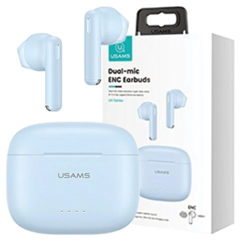 USAMS Słuchawki Bluetooth 5.3 TWSUS14 Series Dual mic bezprzewodowe niebieskie/blue BHUUS03