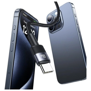 USAMS Kabel USB-C na USB-C 60W 1.2m      Aluminum Alloy Data Cable SY Series SJ724USB01 (US-SJ724)