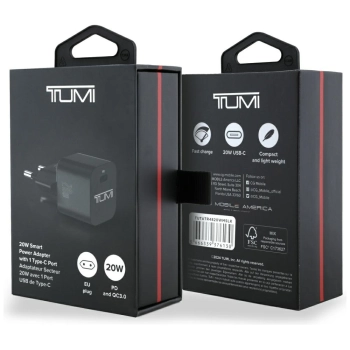 Ładowarka sieciowa TUMI Smart Power 20W  USB-C czarny