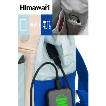 Plecak Himawari damski na uczelnię pojemny mieści a4 na laptopa USB