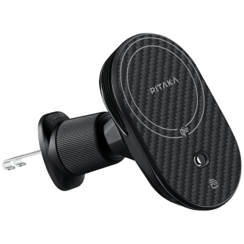 Uchwyt samochodowy z ładowarką           bezprzewodową PITAKA MagEZ Pro 2 Qi2 15W NFC Magsafe czarno szary