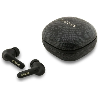 Słuchawki TWS ENC Guess 4G Classic Metal Logo czarny