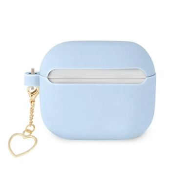 Guess GUA3LSCHSB AirPods 3 coverniebieski/blue Silicone Charm Heart Collection