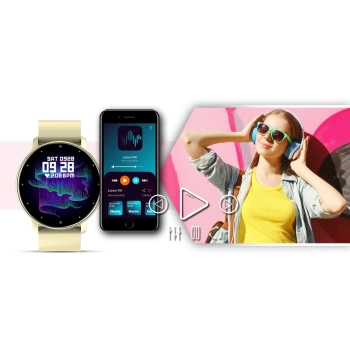 Smartwatch GIEWONT Ecru do codziennego noszenia i sportu