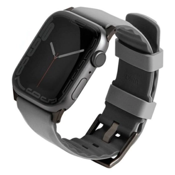 UNIQ pasek Linus Apple Watch Series1/2/3/4/5/6/7/8/9/SE/SE2/Ultra/Ultra 2 42/44/45/49mm. Airosoft Silicone szary/chalk grey