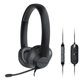 Creative Słuchawki przewodowe            z mikrofonem HS-720 V2 czarny/black USB