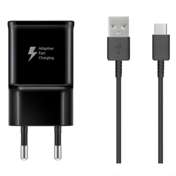 Ładowarka sieciowa Samsung EP-TA200EBE USB-A 15W z kablem EP-DR140ABE USB-A - USB-C (OOB Bulk - opakowanie zastępcze) - czarna