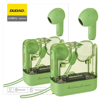 Bezprzewodowe słuchwaki TWS Dudao U18Pro Bluetooth 5.3 - zielone