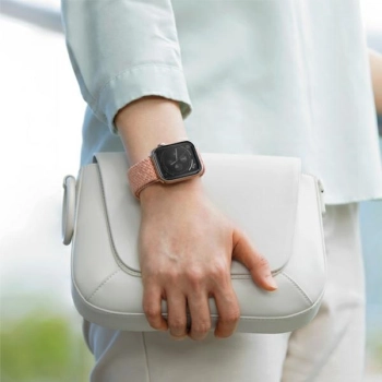UNIQ pasek Aspen Apple Watch 40/38/41mmSeries 1/2/3/4/5/6/7/8/9/SE/SE2 Braided szary/granite grey