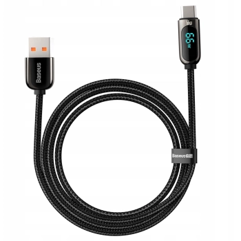 Kabel USB do USB-C Baseus Display, 66W, 1m (czarny)