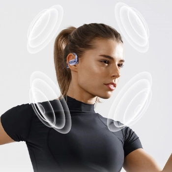 AWEI słuchawki Bluetooth 5.4 OWS T93+ stacja dokująca białe/white